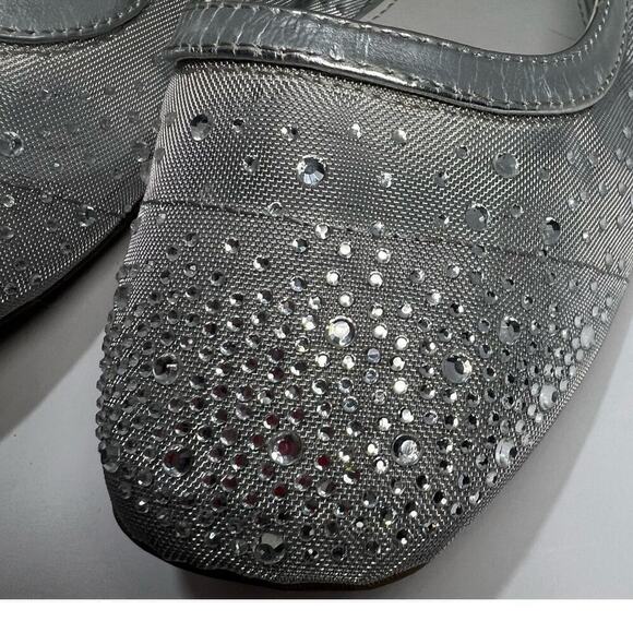 Rialto Angela Mesh Flats, Metallic Silver size 7.5 M, Breathable Comfort Insole - Picture 5 of 13